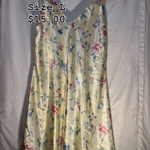 Floral Satin Night Gown- Size L